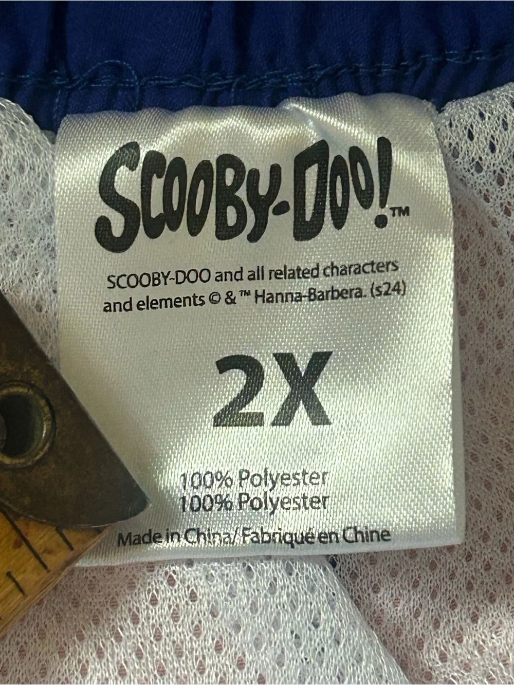 Scooby-Doo Swim Trunks Adult Mens Beach Shorts w Mesh Lining, Size 2XL, 2 Pocket